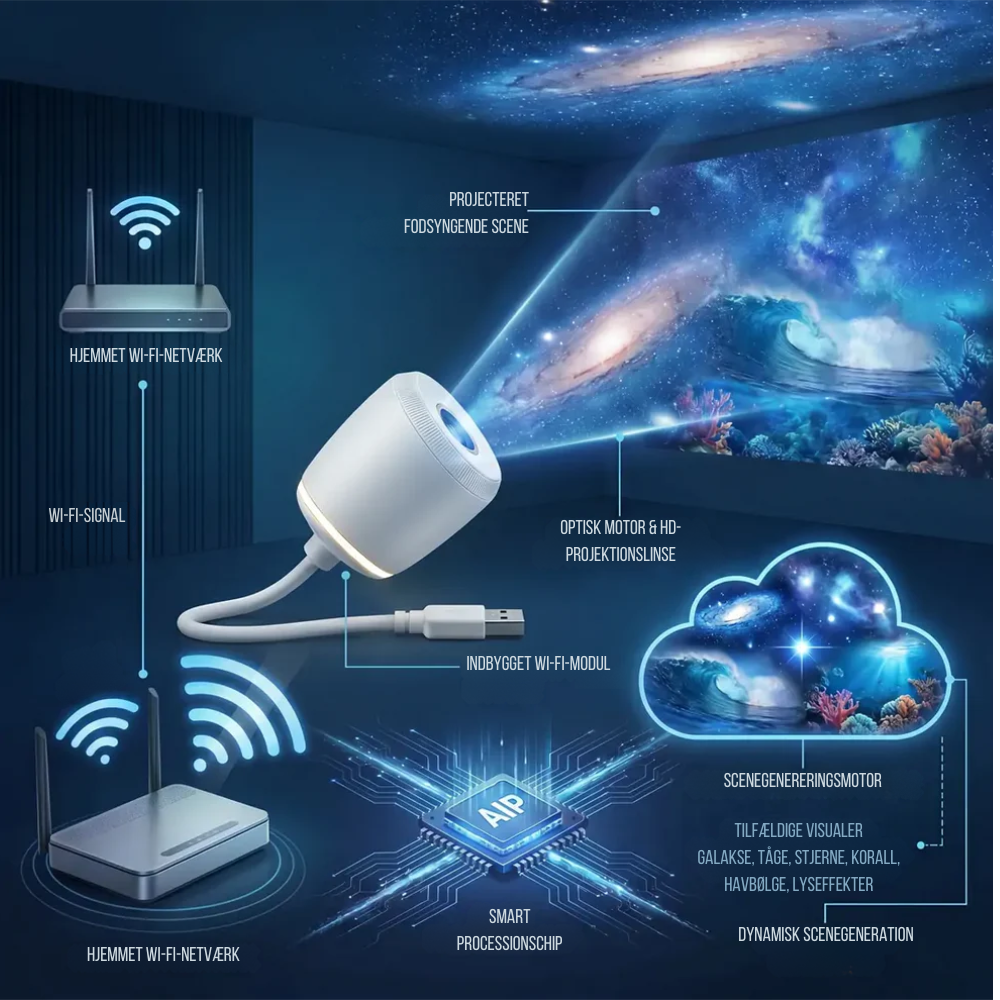 Stellara™ | Galax- och havsprojektor för levande ljus